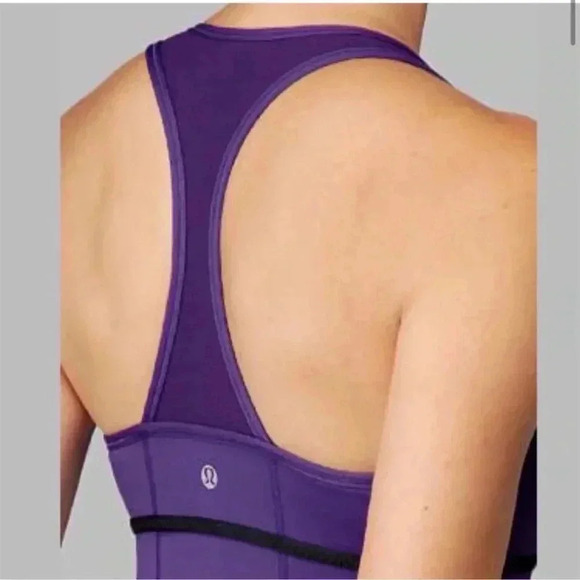 Lululemon Athletica Purple Commit Tank Top Stretch Athleisure Size 6 - Picture 2 of 9